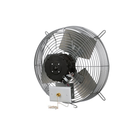 Tpi Exhaust Fan, 14" TEAO Motor, 120V, Wire Guard, 1/8HP, 3-Speed, Gray CE 14-D